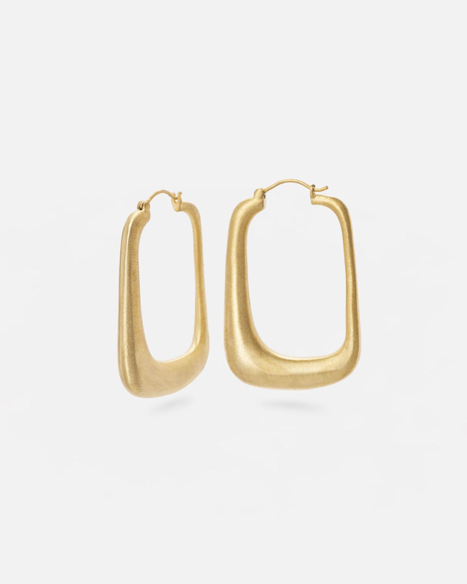 Pendientes en forma de aros cuadrados con cierre a presión con garantía Isla Vurma