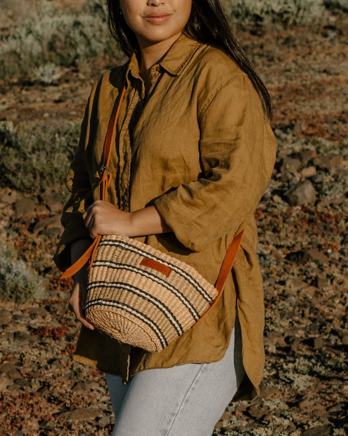 Sisal Bag – Handmade Carrycot – Marine Small Model