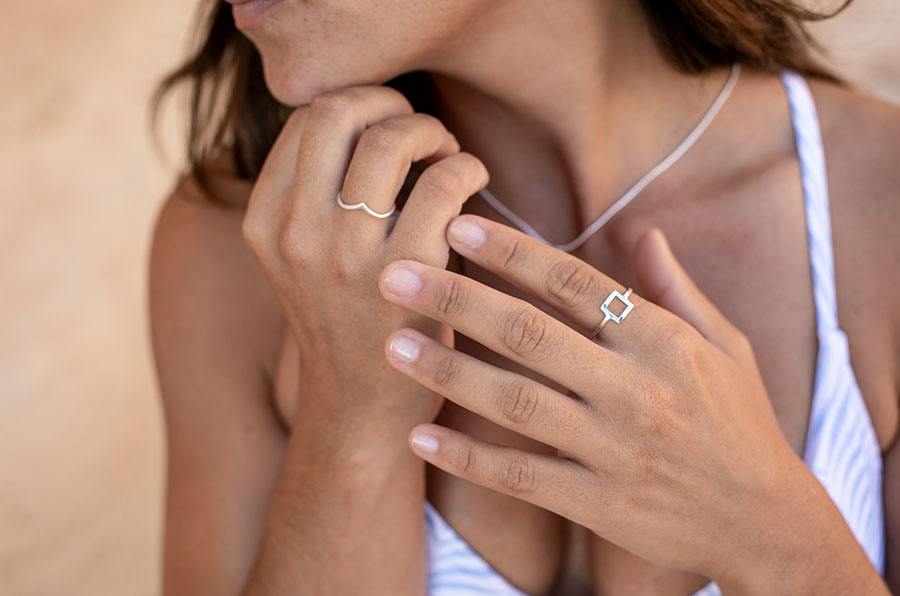 Anillo de Plata Quadrado