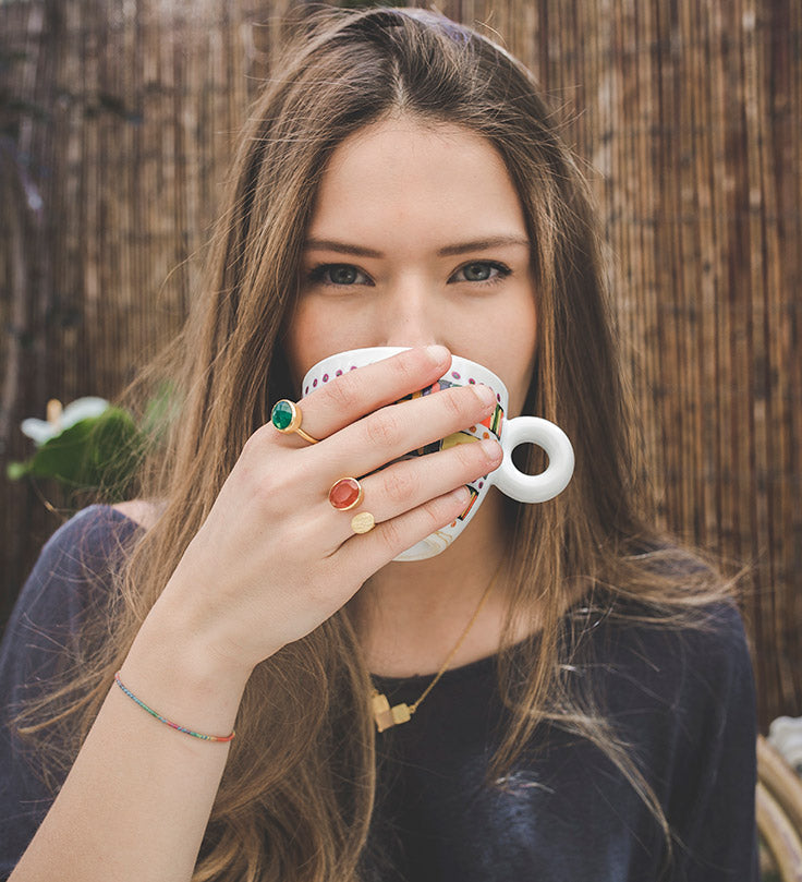 Anillo Daniella Ónix Verde