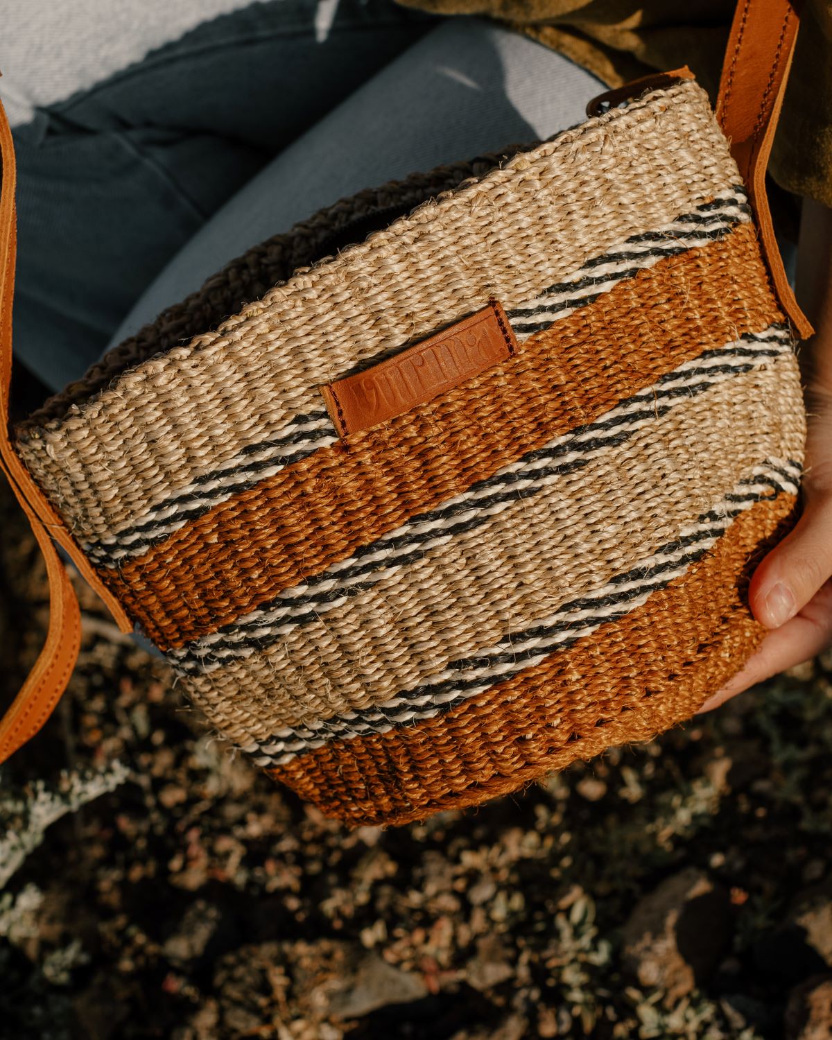 Capazo bandolera de sisal artesanal – Chad Small