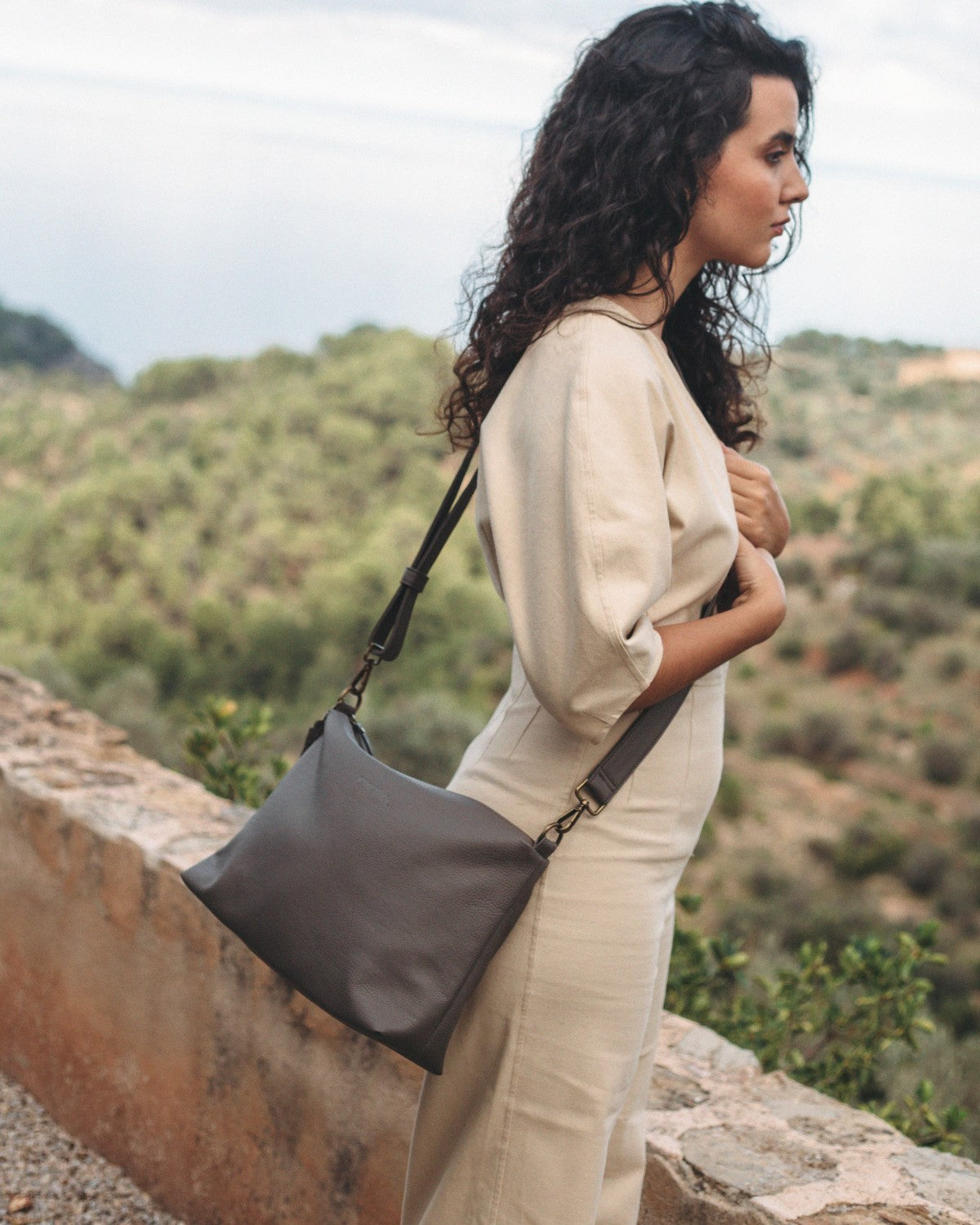 Vegan Leather Bag - Estel Model - Vison