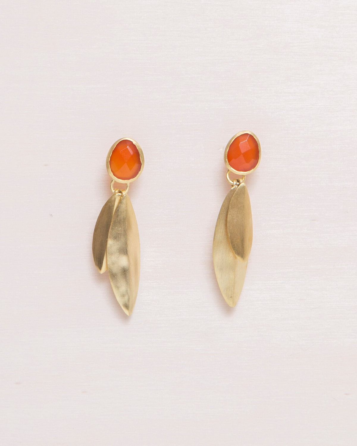 Pendientes Flor Cornalina