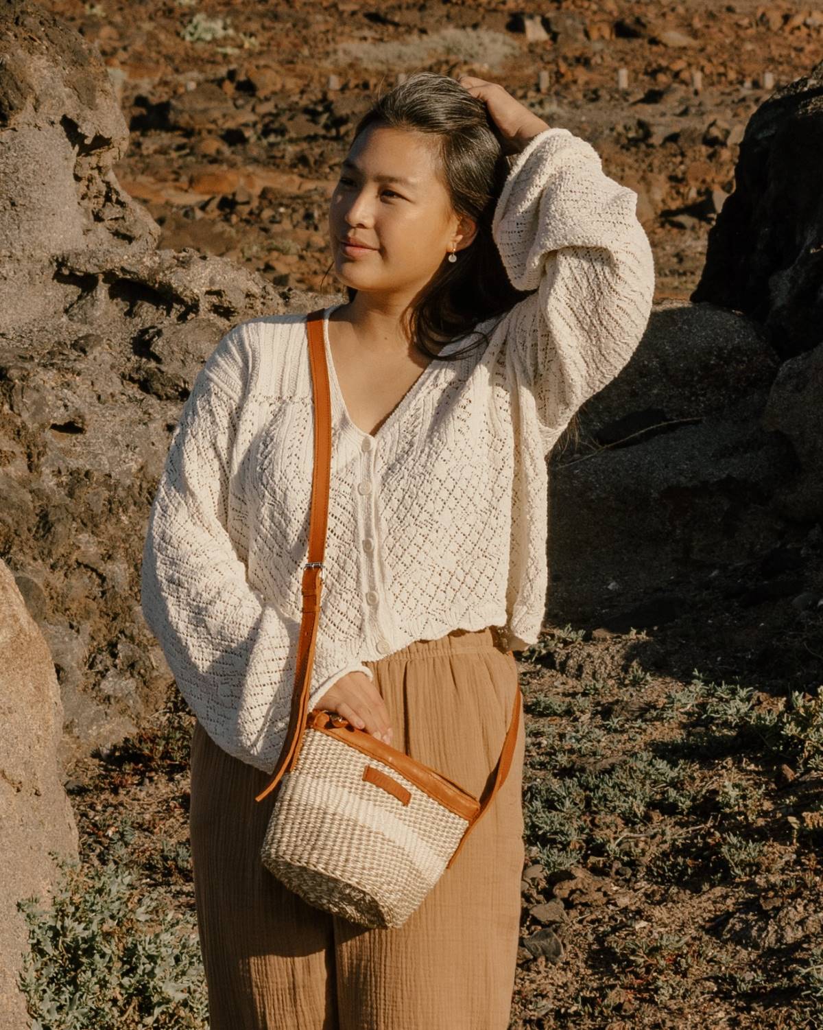 Sisal Bag – Handmade Carrycot – Marine Small Model