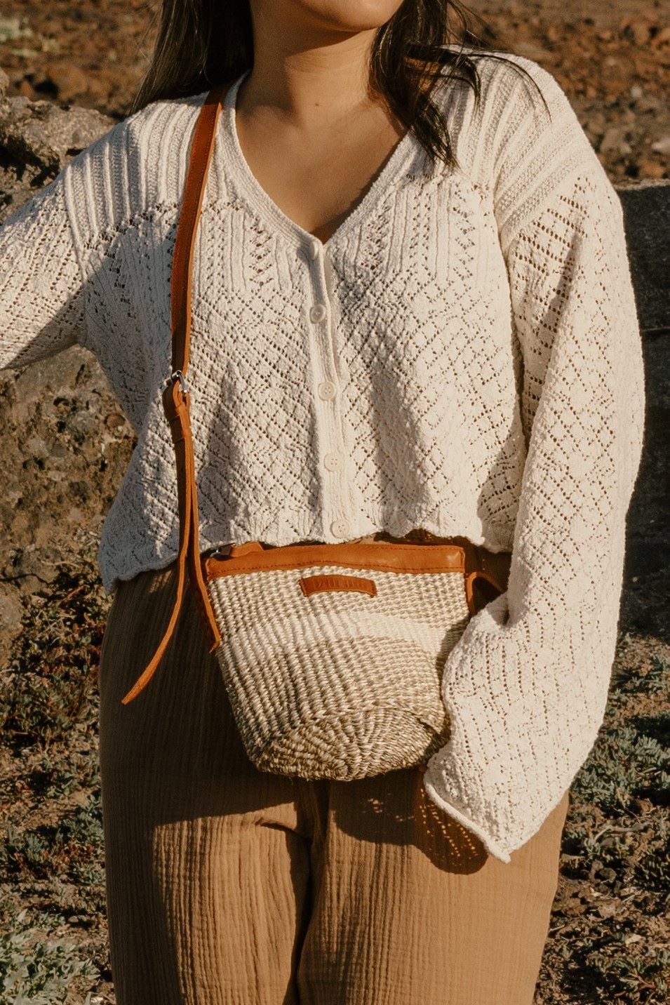 Sisal Bag – Handmade Carrycot – Marine Small Model