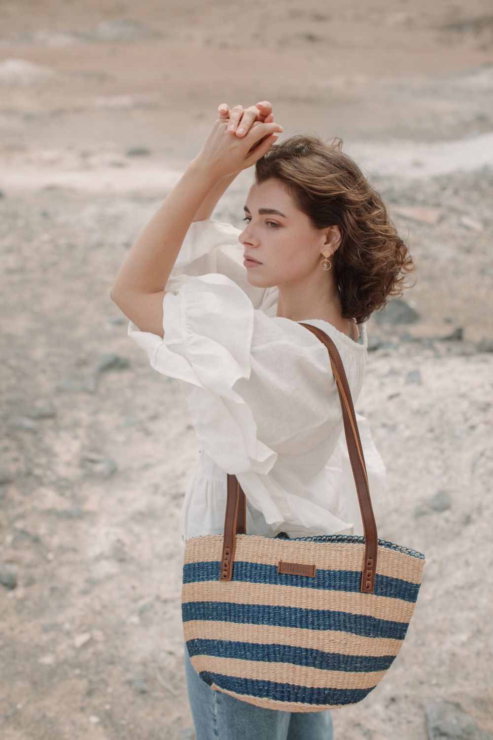 Sisal Bag – Handmade Carrycot – Marine Model