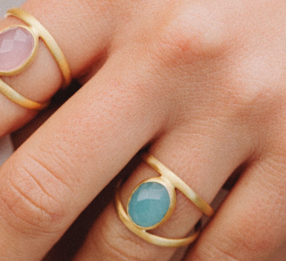 Anillo Coral Aqua