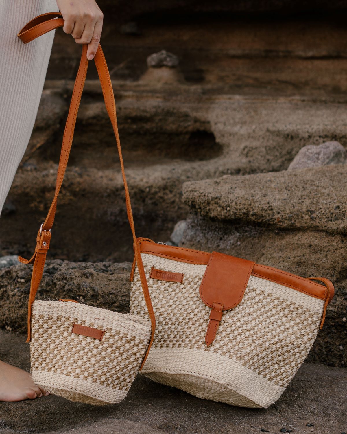 Sisal Bag – Handmade Carrycot – Marine Small Model