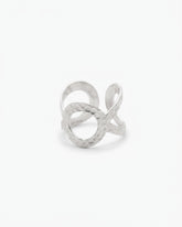 Anillo Lotus latón chapado en plata de Ley