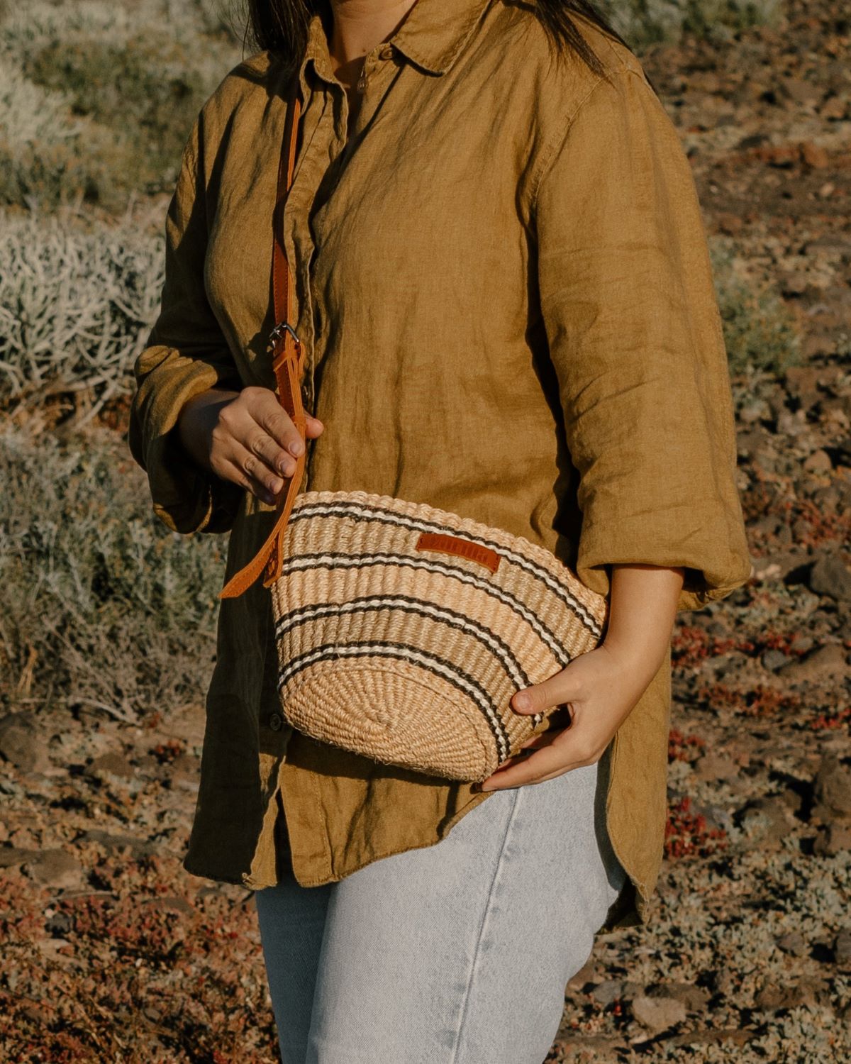 Sisal Bag – Handmade Carrycot – Marine Small Model