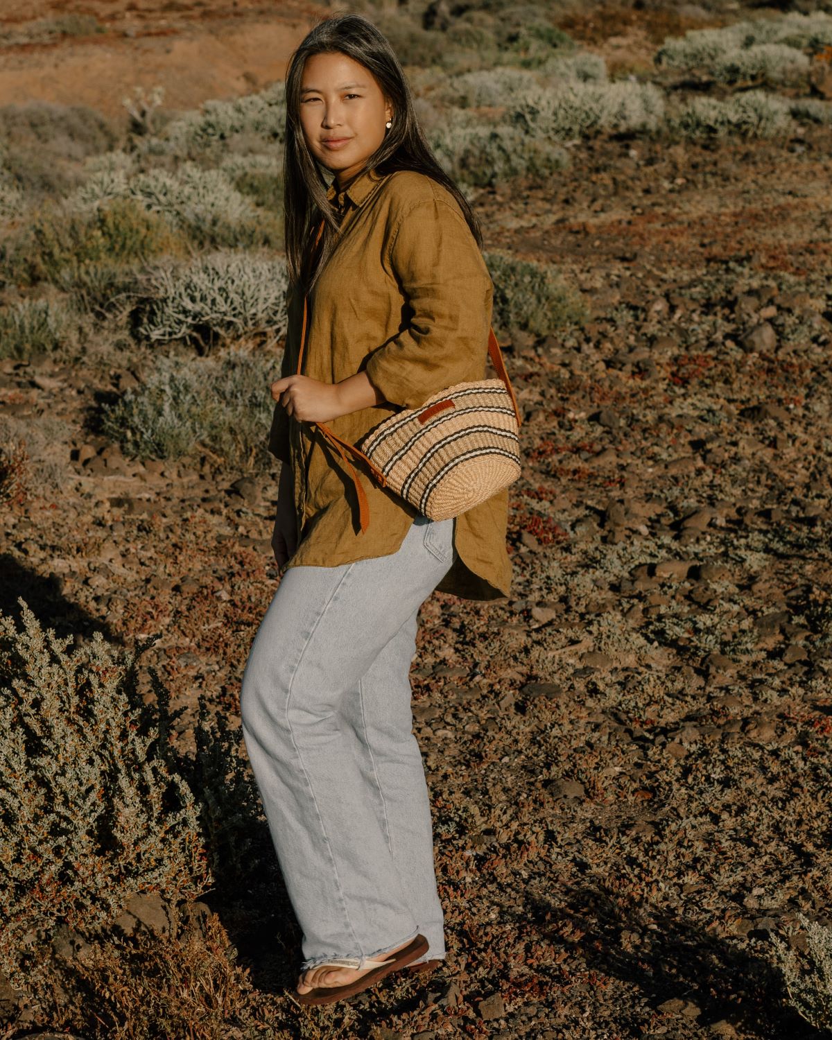 Sisal Bag – Handmade Carrycot – Marine Small Model