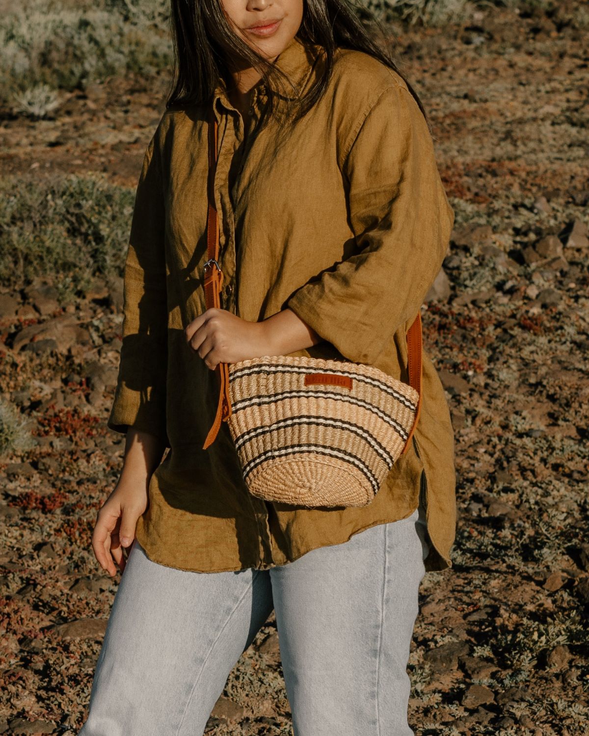 Sisal Bag – Handmade Carrycot – Marine Small Model