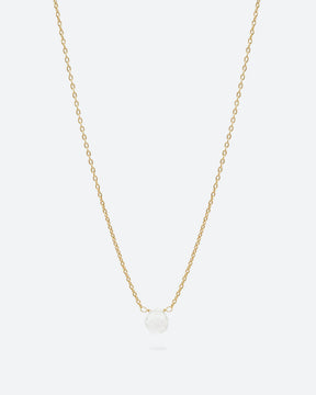 Collar bañado en oro de 18 quilates con piedra tallada en Cuarzo