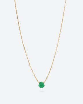Collar bañado en oro de 18 quilates con piedra tallada en Jade