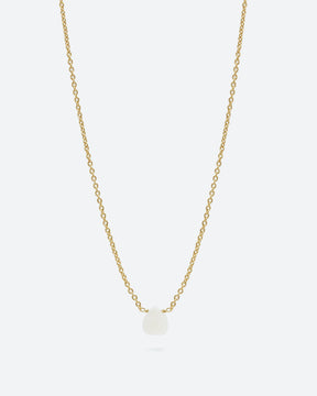 Collar bañado en oro de 18 quilates con piedra tallada en Piedra de Luna