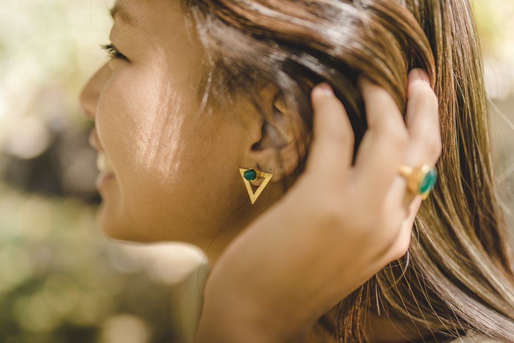 Nora Green Onyx Earrings