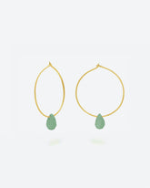 Pendientes Larissa - Aventurina Verde