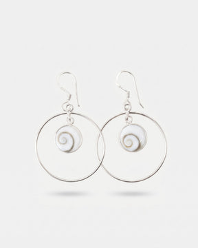 Pendientes Montuiri de plata 925 con  la piedra de Santa Lucía de 8 mm redonda