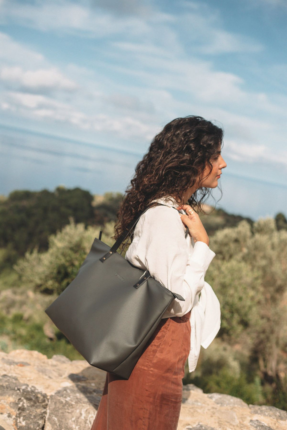 Vegan Leather Bag - Julia Model - Marengo