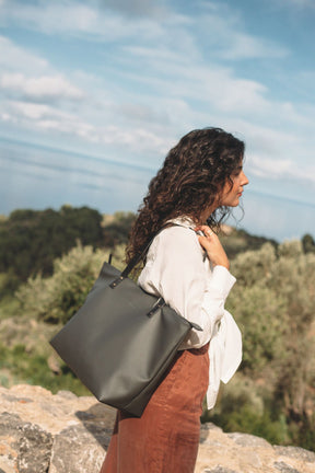 Bolso Cuero Vegano - Modelo Julia - Marengo