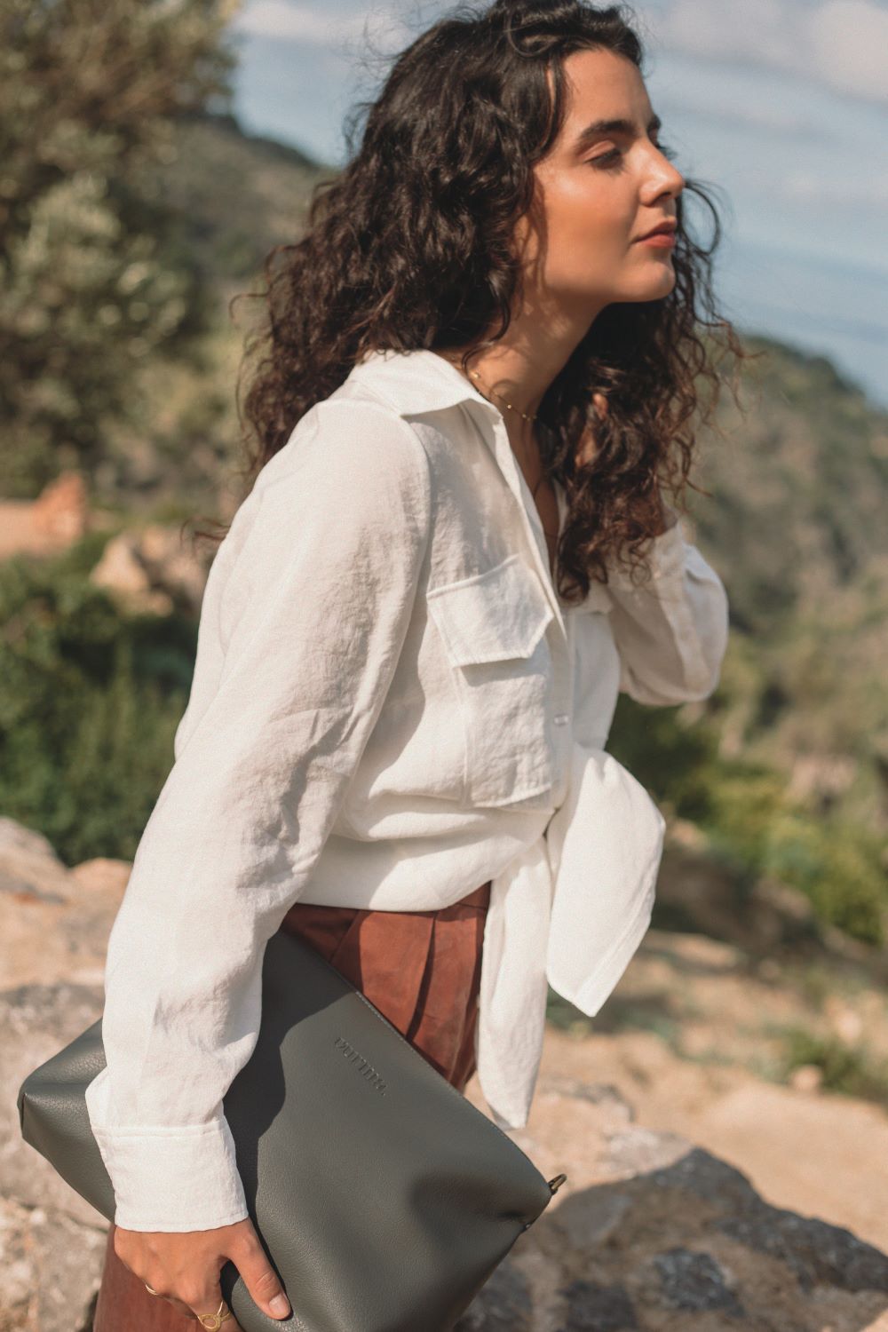 Vegan Leather Bag - Estel Model - Marengo