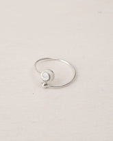 Anillo Bonda de plata 925 con piedra Santa Lucía