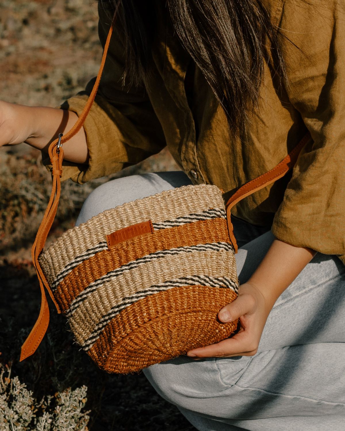 Capazo bandolera de sisal artesanal – Chad Small