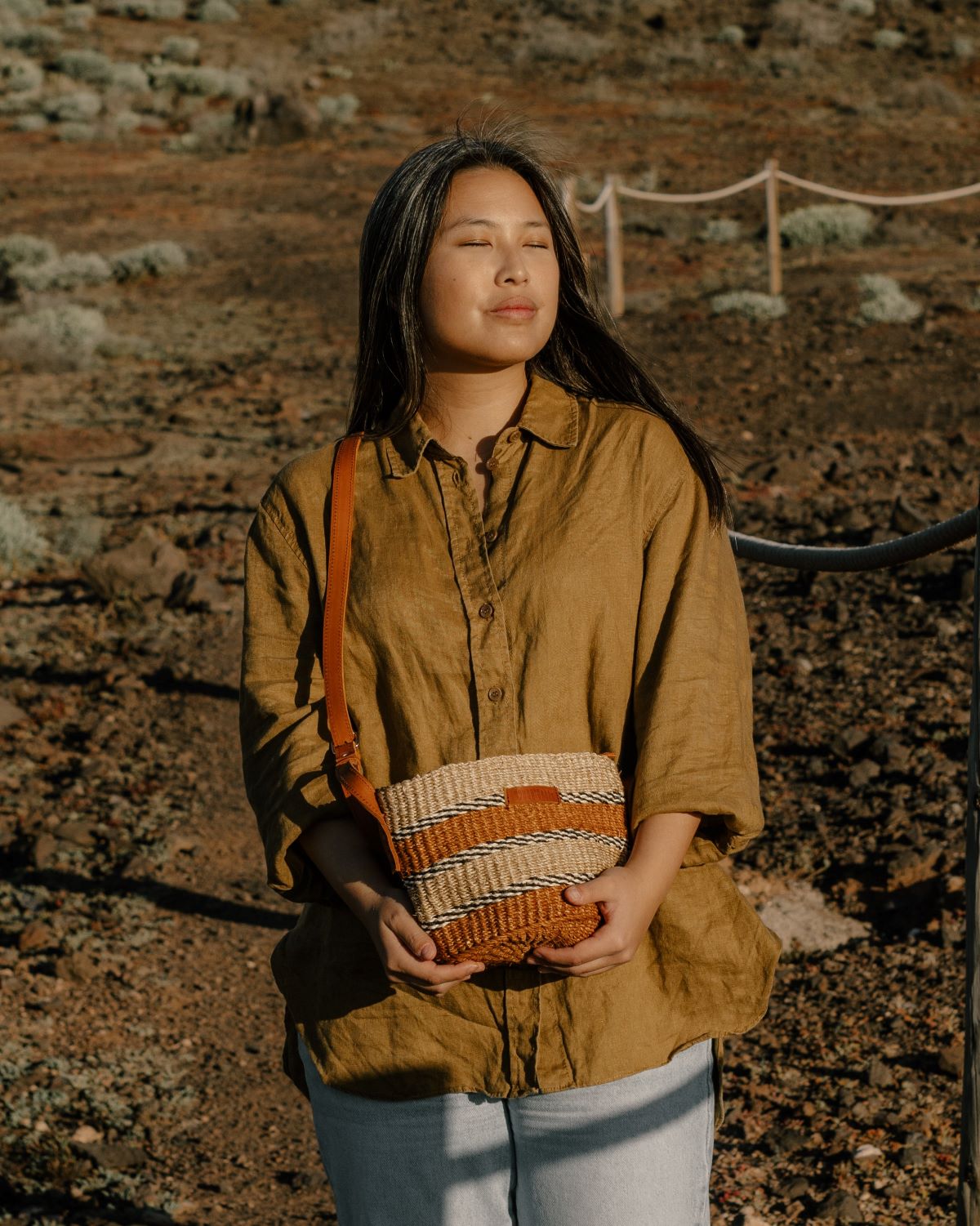 Capazo bandolera de sisal artesanal – Chad Small