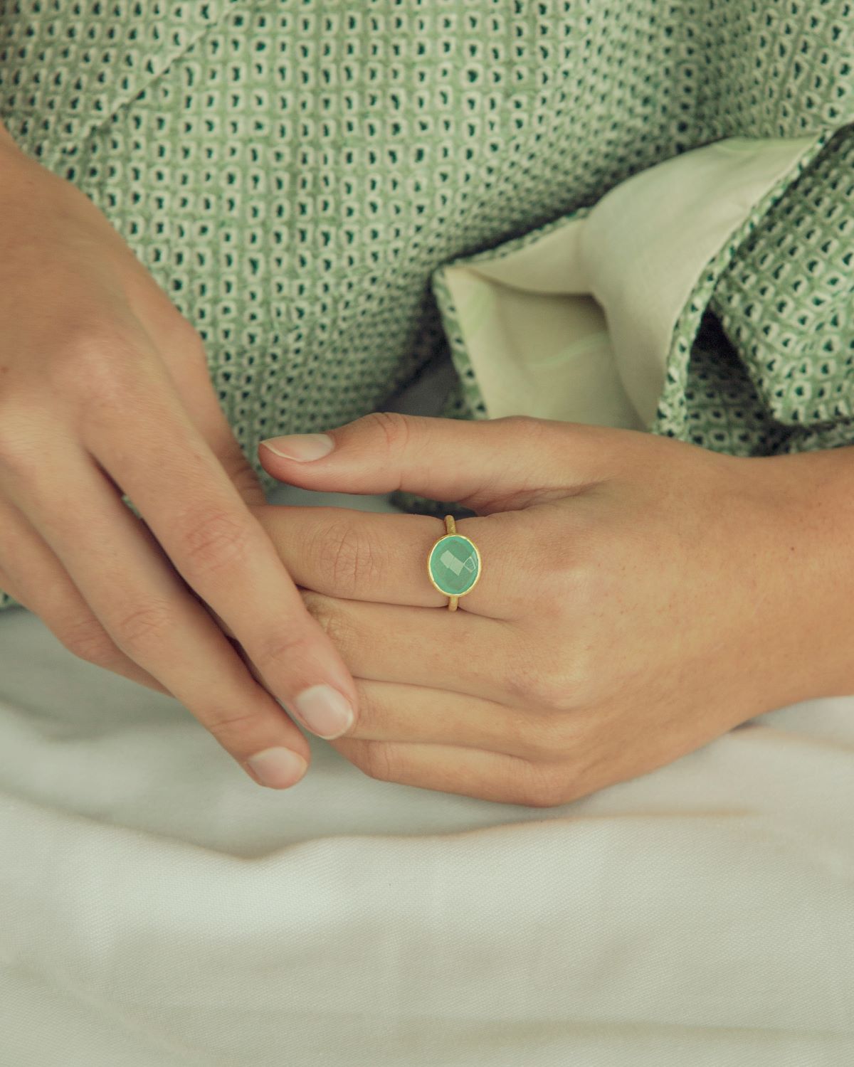 Anillo Daniella Aqua Calcedonia