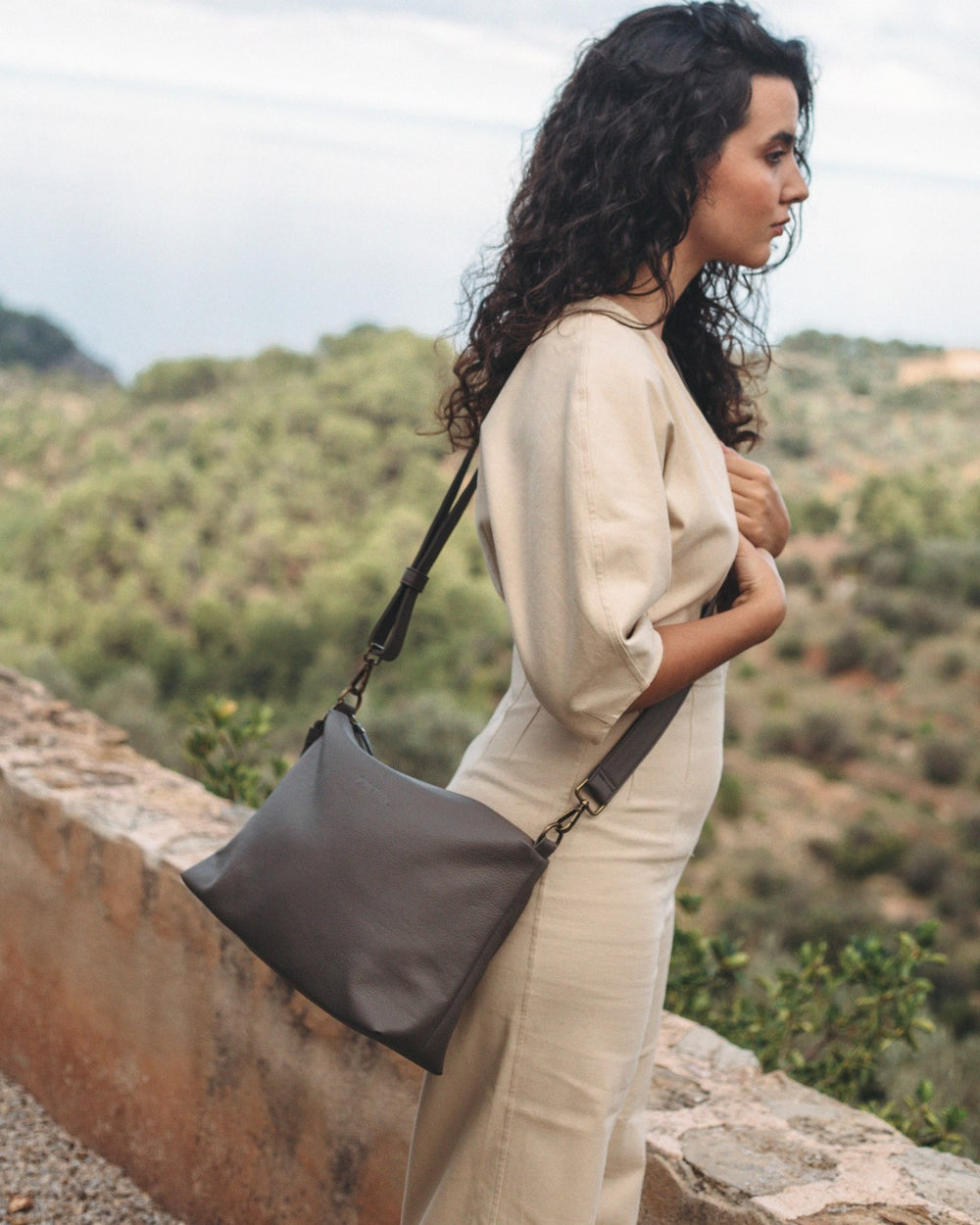 Vegan Leather Bag - Estel Model - Vison