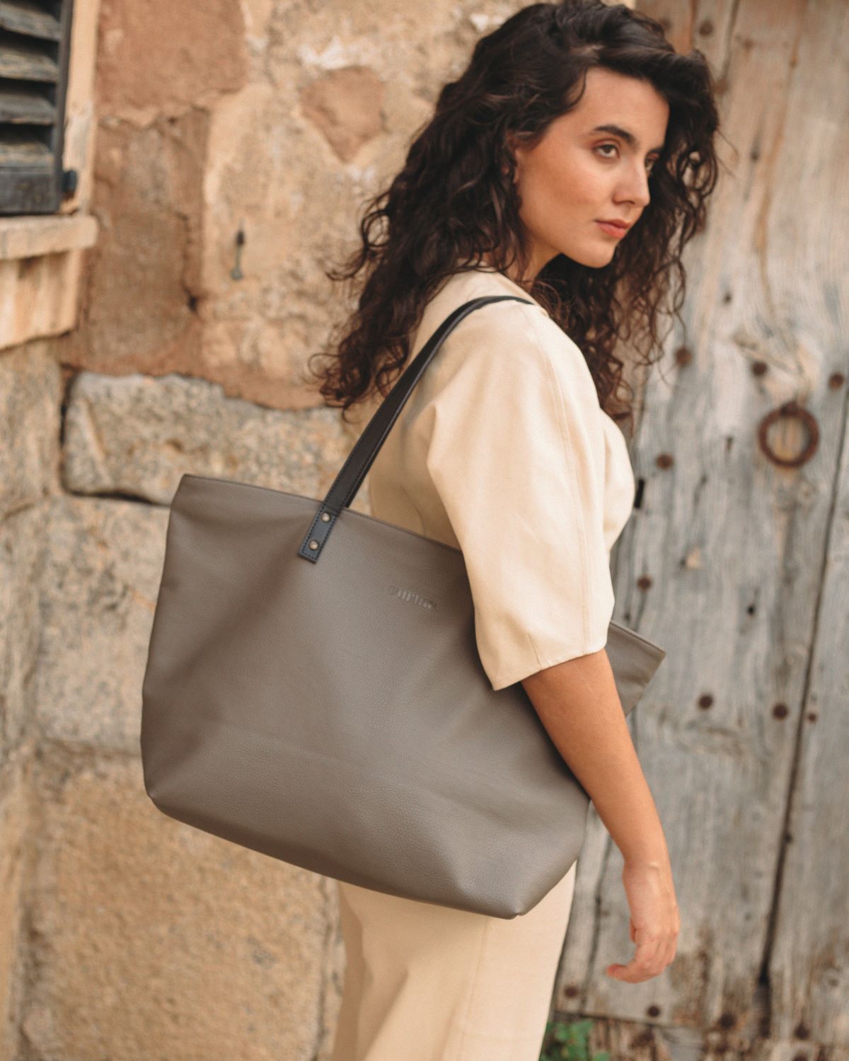 Vegan Leather Bag - Julia Model - Vison