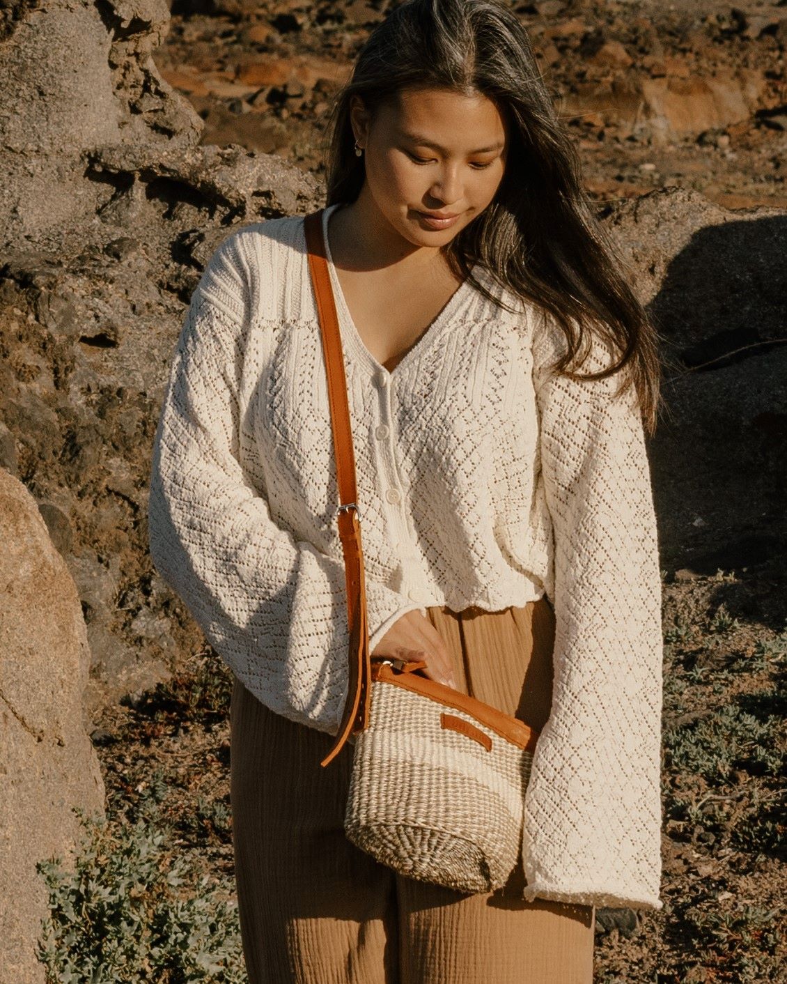 Sisal Bag – Handmade Carrycot – Marine Small Model