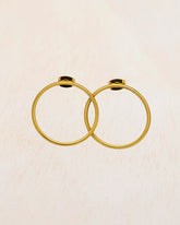Pendientes circulo de oro minimalista