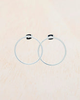 Pendientes circulo de Plata minimalistas