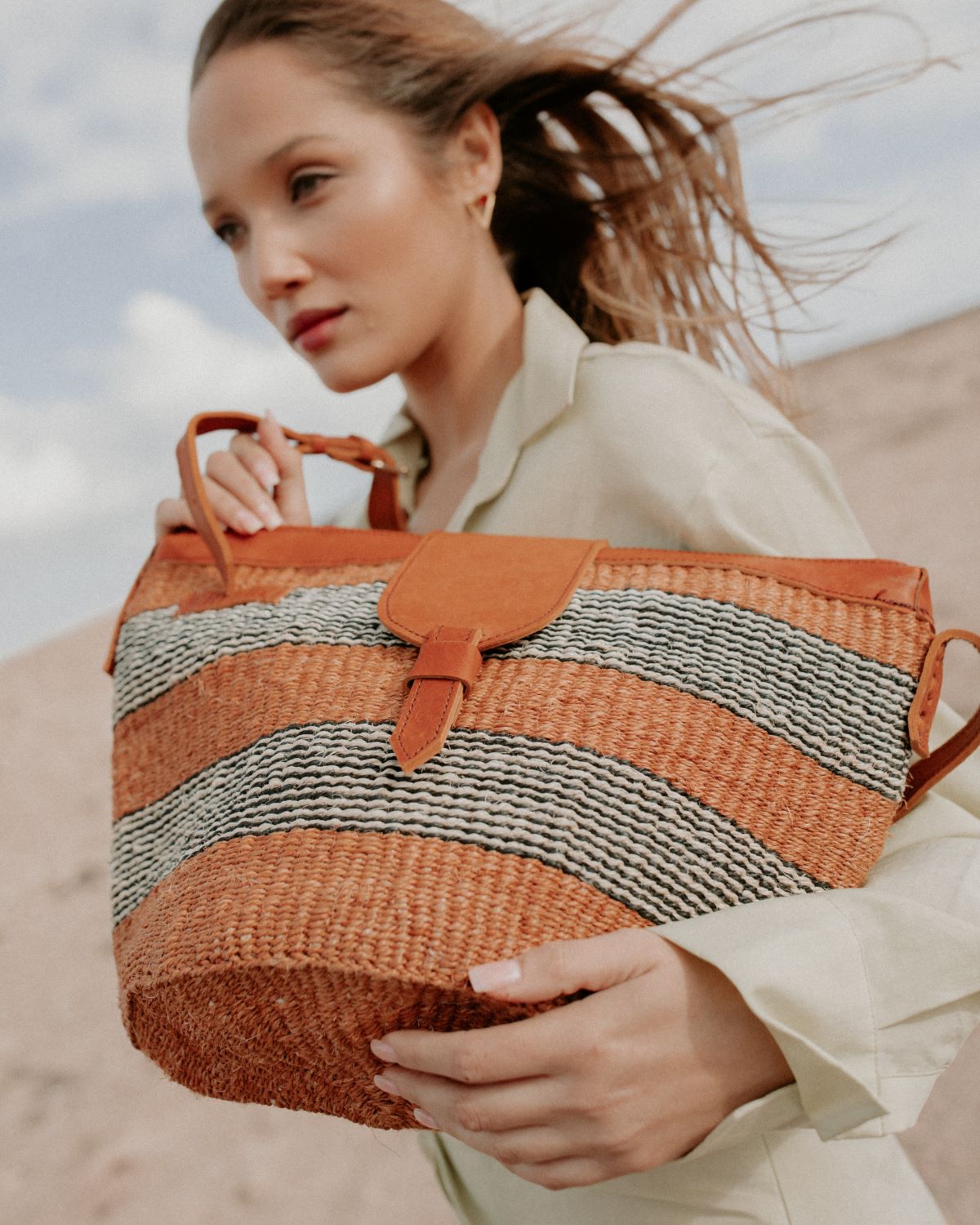 Bolso Capazo grande de sisal - Togo