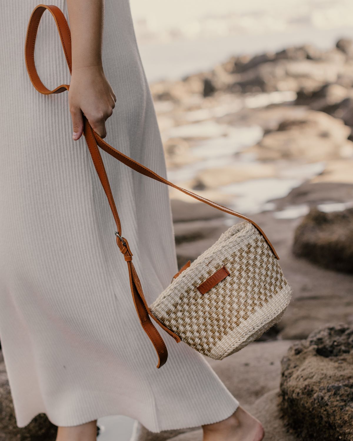 Sisal Bag – Handmade Carrycot – Marine Small Model