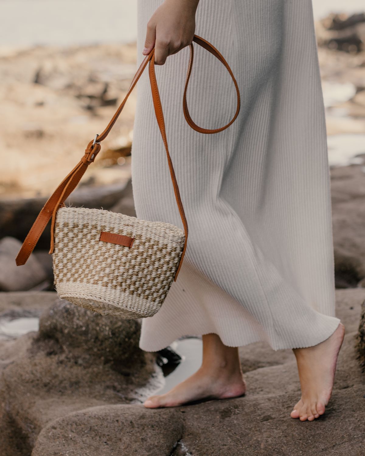 Sisal Bag – Handmade Carrycot – Marine Small Model