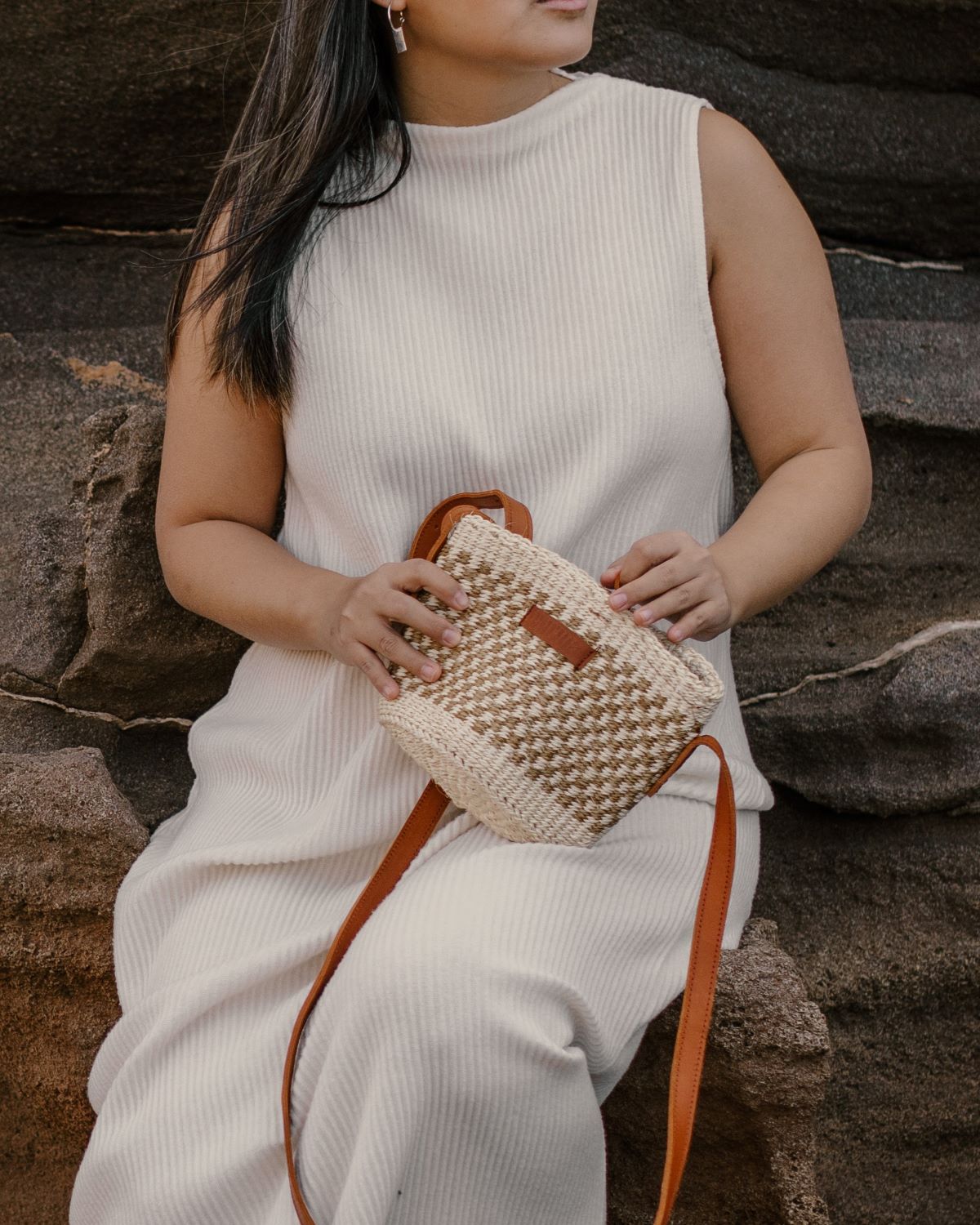 Sisal Bag – Handmade Carrycot – Marine Small Model