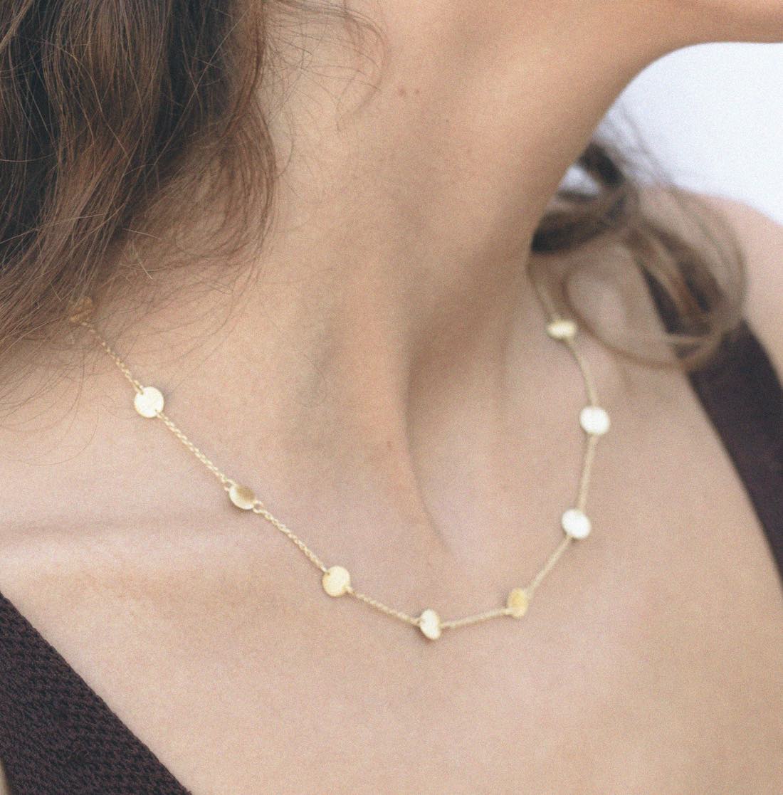 Collar Moneur bañado en Oro de 18k y diseñado por Vurma en Mallorca