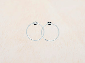 Pendientes circulo de Plata minimalistas