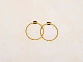Pendientes circulo de oro minimalista