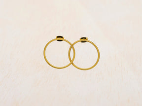 Pendientes circulo de oro minimalista